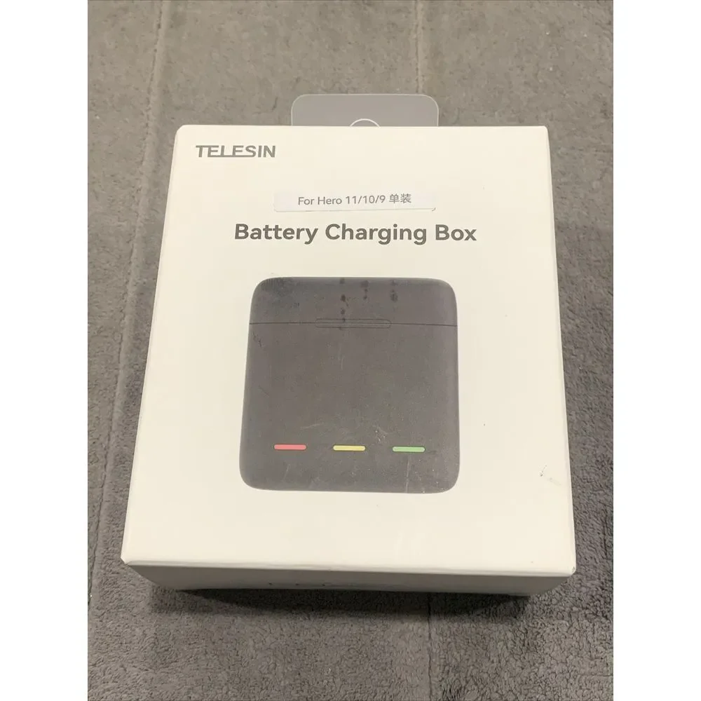 TELESIN‎ LED Light Battery Charger Charging Box For GoPro Hero 10/9 Accessories